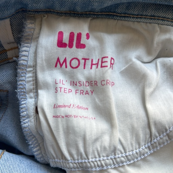 MOTHER Lil' Insider Crop Step Fray Jeans - Light Blue - Picture 1 of 13